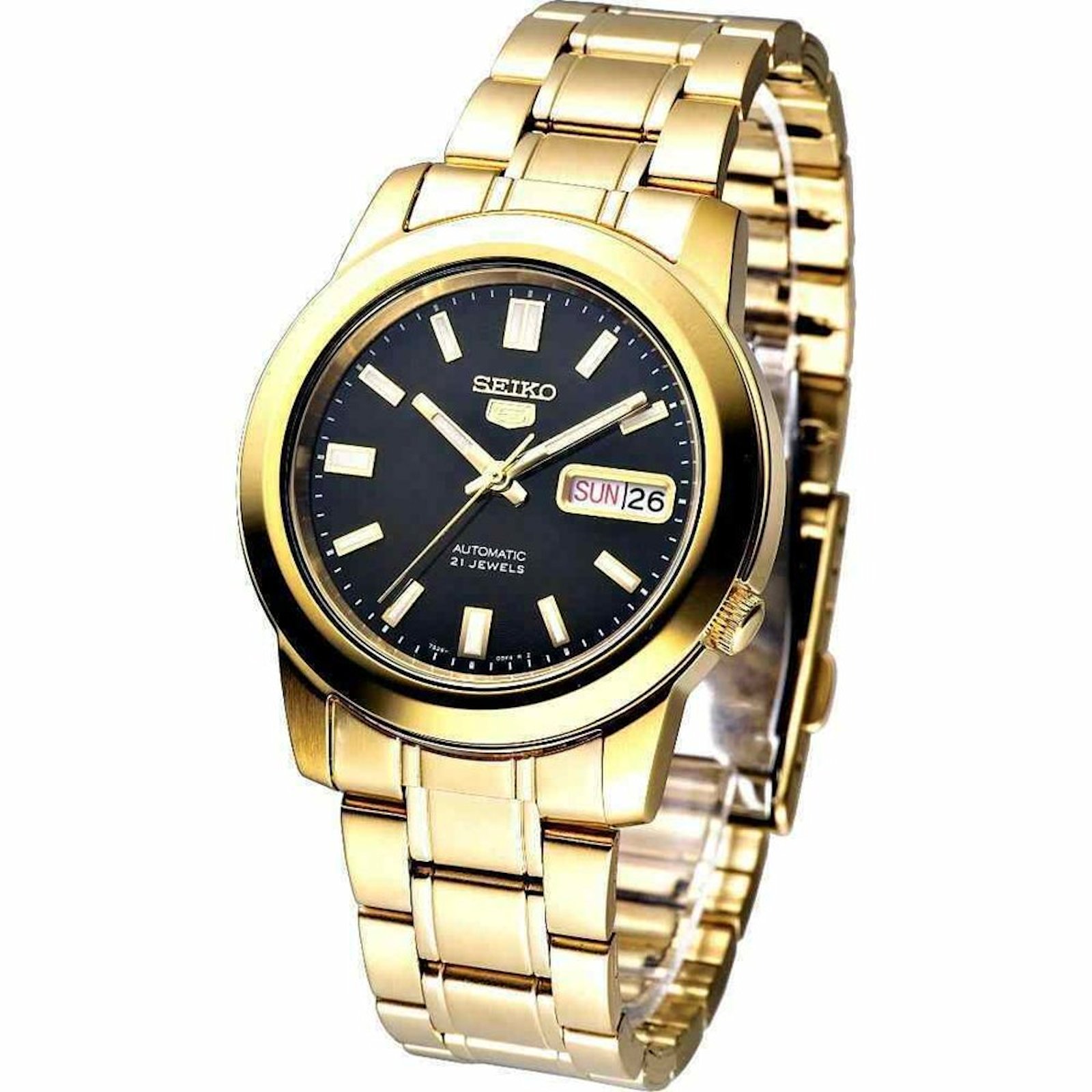 Seiko Snkk K Snkk Automatic Jewels Black Dial Stainless Steel