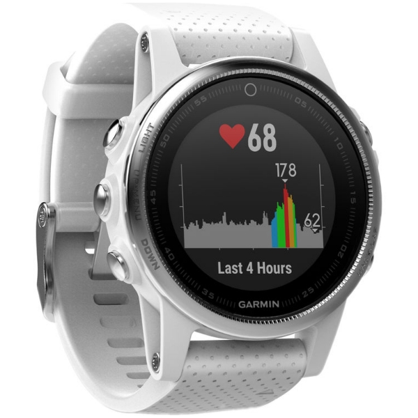 Garmin Fenix 5S Premium Multisport GPS Watch White / Carrara White Band ...
