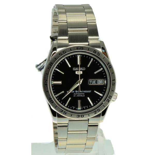 SEIKO 5 SNKE01 SNKE01K1 Automatic 21 Jewels Black Dial Stainless Steel ...