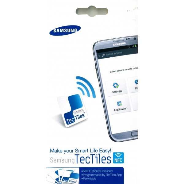 Samsung EAD-X11SWEGSTD TecTiles 5X NFC Tag Stickers for Galaxy S3 i9300 S4  i9500