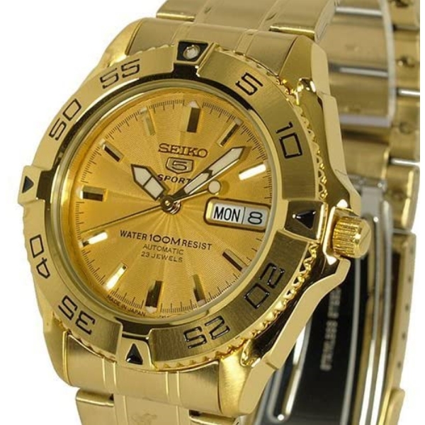 seiko 5 gold plated automatic price