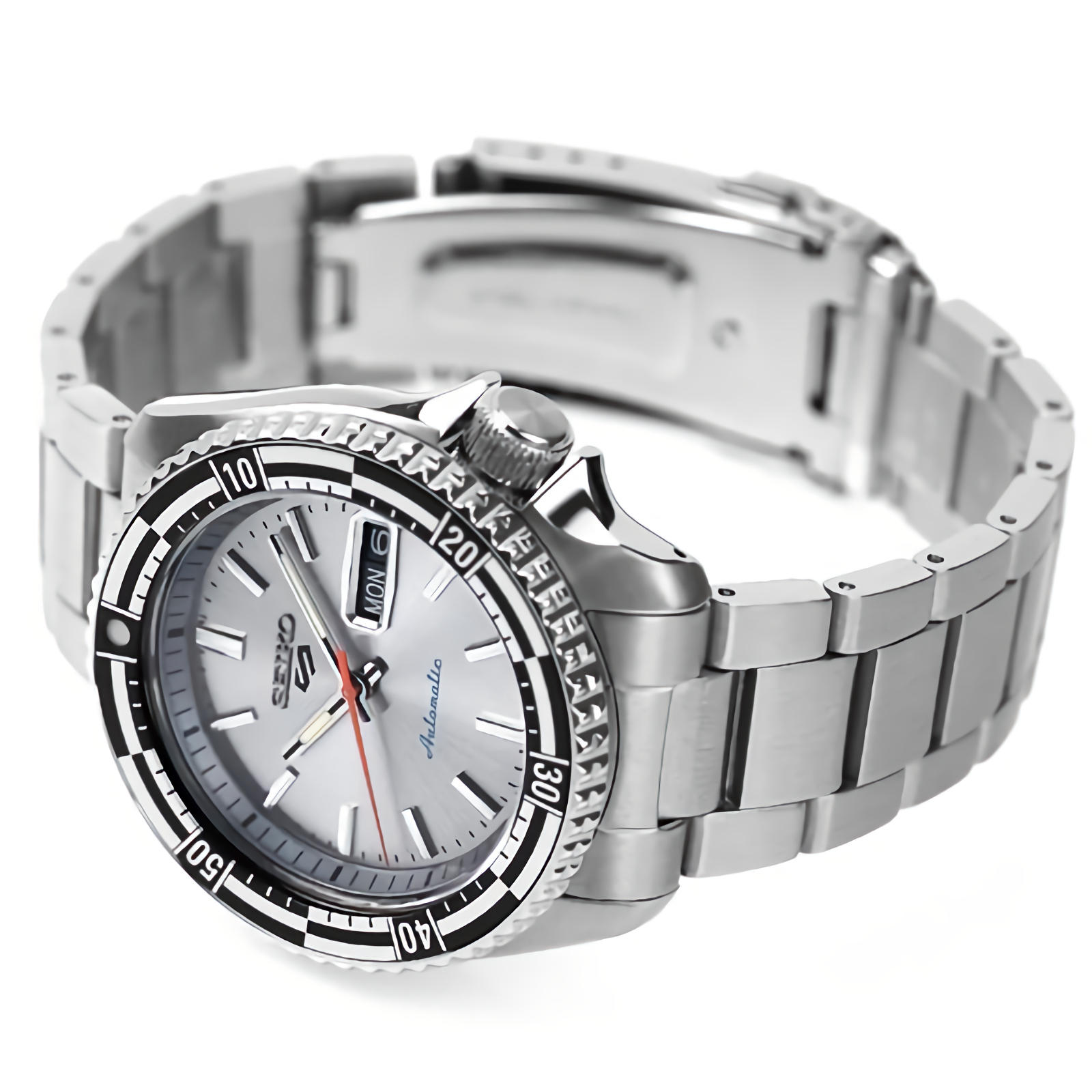 SEIKO 5 Sport SBSA217 SRPK09 Automatic Sunray Silver Dial Day Date