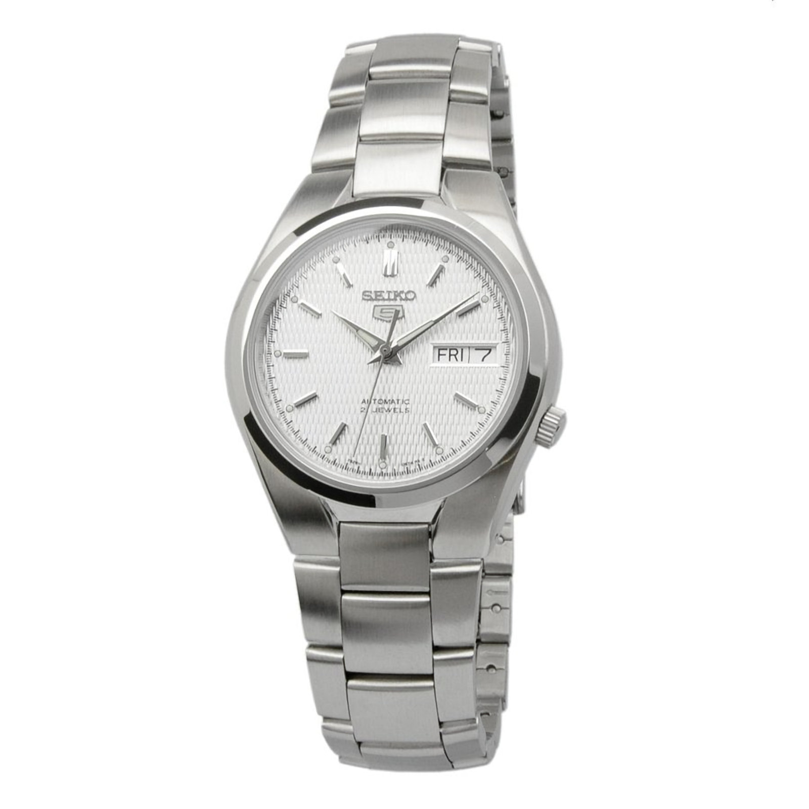 SEIKO 5 SNK601 SNK601K1 21 Jewels Automatic White Dial Stainless Steel ...