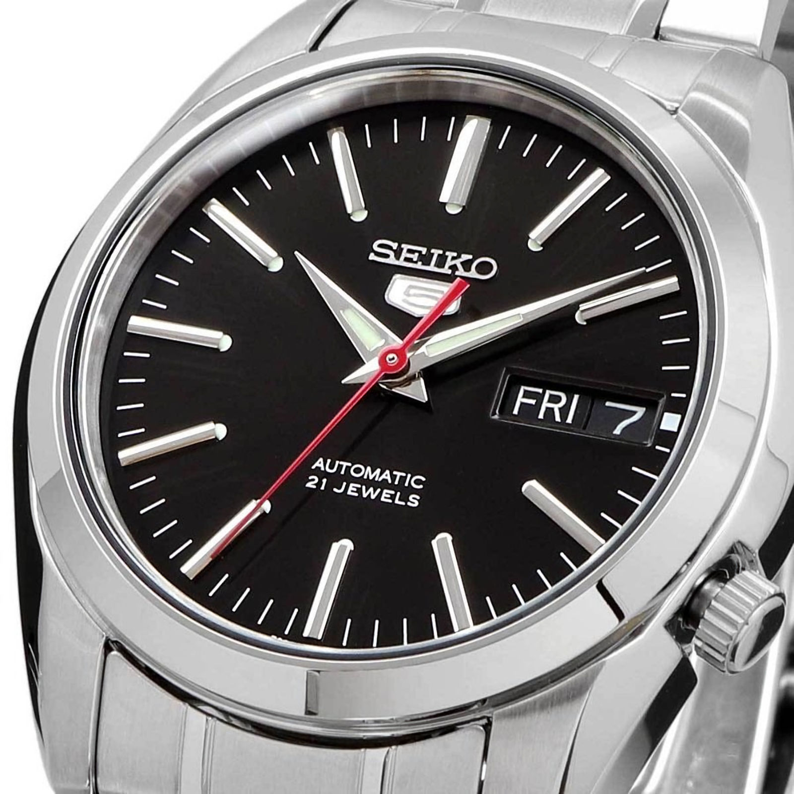 seiko 5 black face