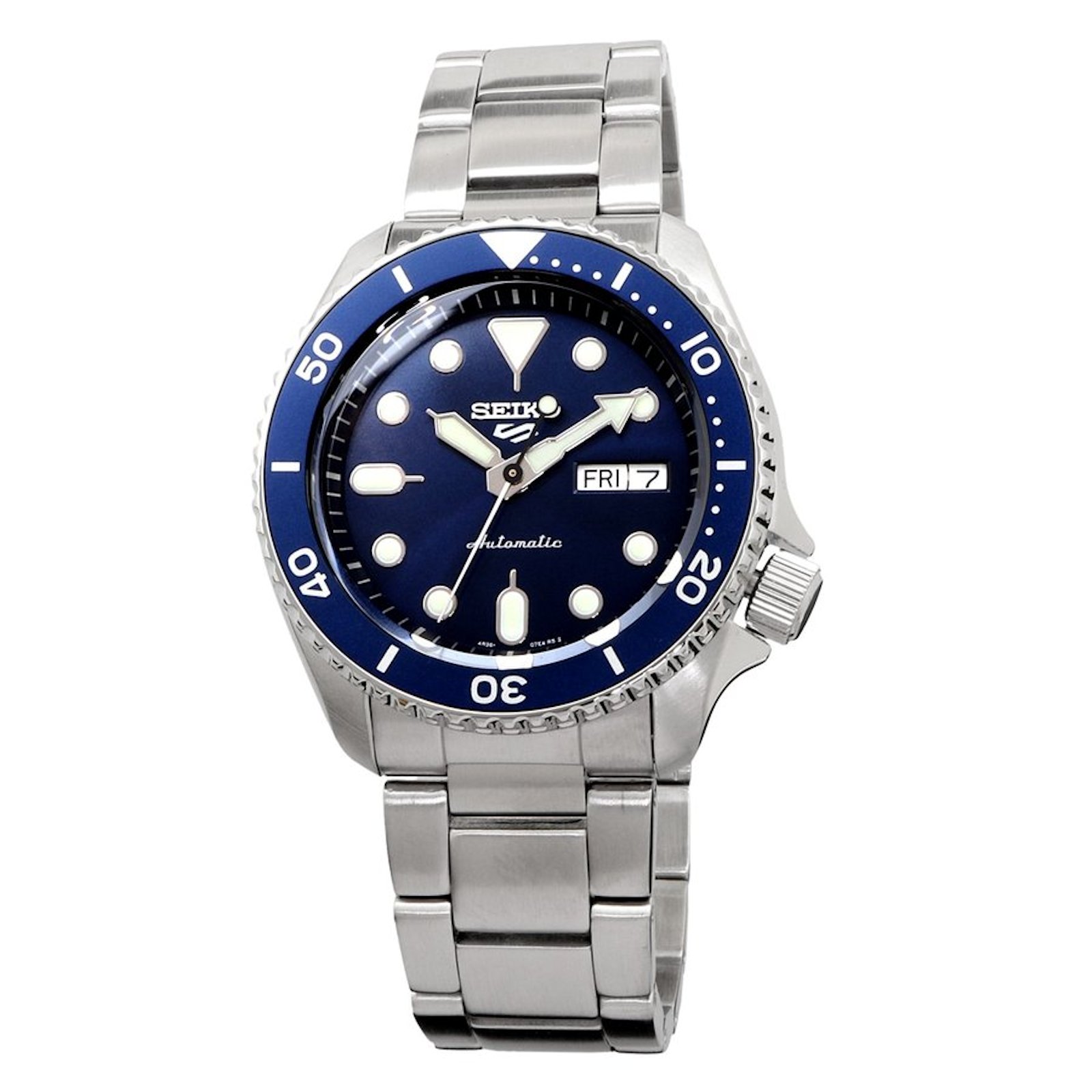 SEIKO 5 Sports SRPD51K1 Automatic 24 Jewels Blue Dial Stainless Steel ...