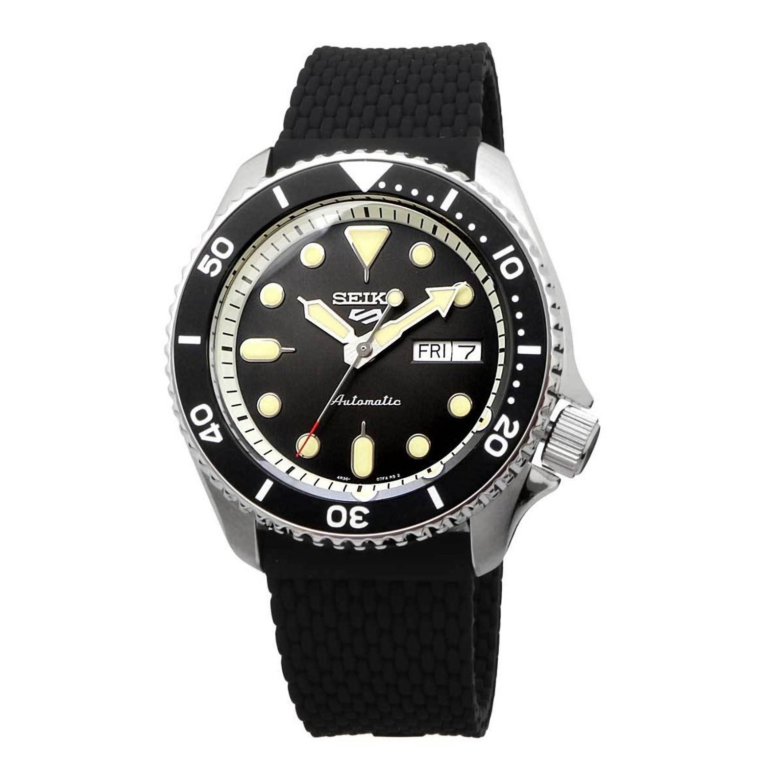 SEIKO 5 Sports SRPD73K2 Automatic 24 Jewels Black Dial Stainless Steel ...