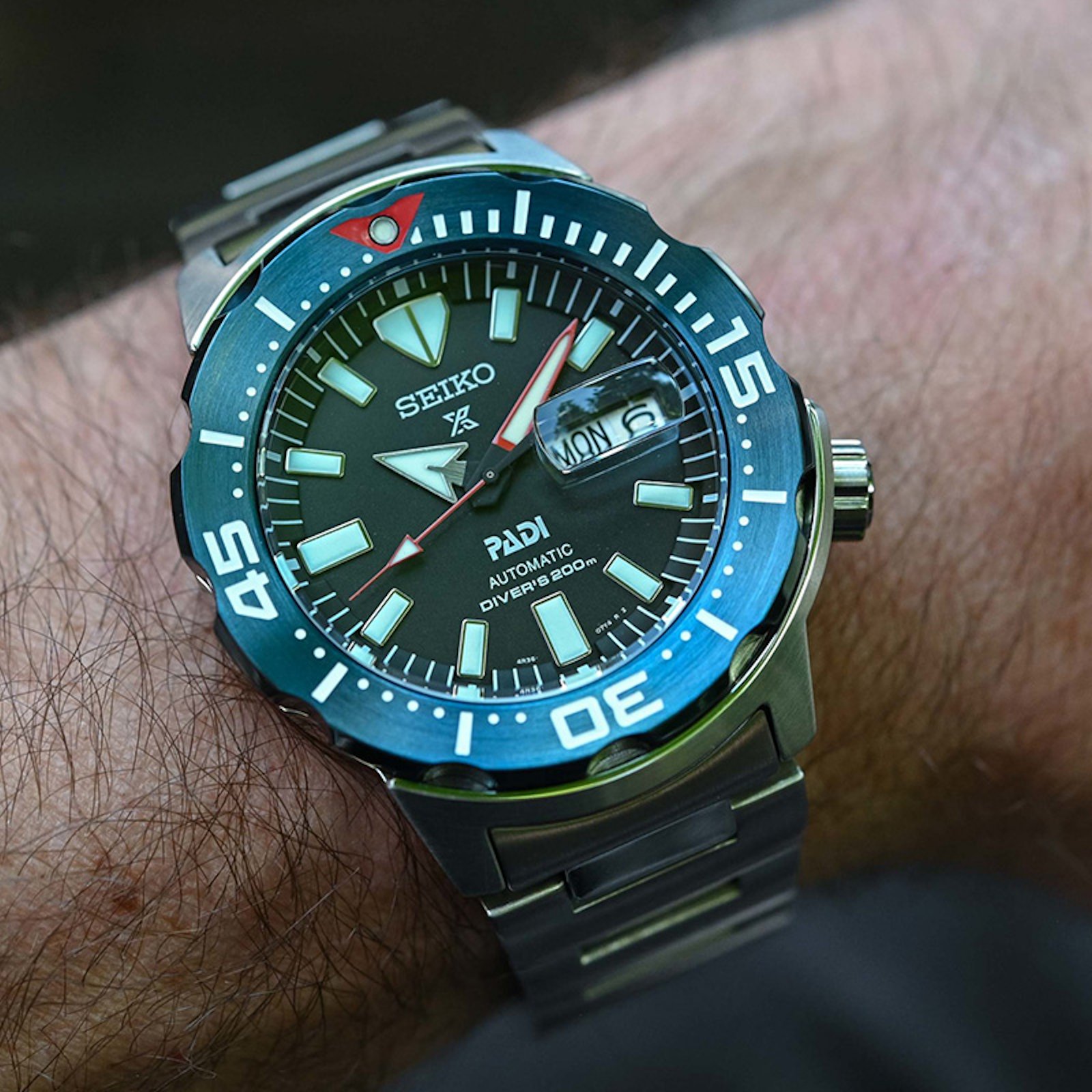 SEIKO Prospex SRPE27K1 Monster PADI Automatic Diver Scuba Watch INT'L ...