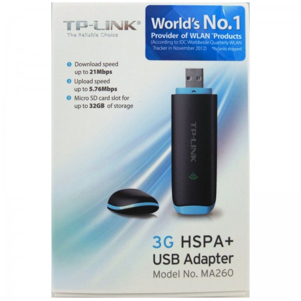 TP-LINK MA260 Fast 3G 21Mbps HSPA+HSUPA WCDMA SIM USB Modem Adapter ...